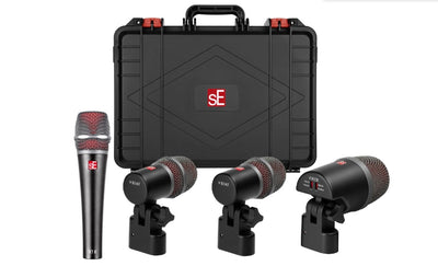 SE Electronics VPACK/VENUES V Pack feat V Kick, 2 V Beat w/clamps, V7 X with Case – front view