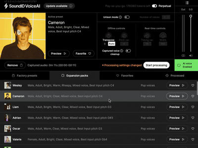 SONARWORKS SoundID VoiceAI Pop Voices Expansion