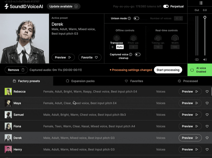SONARWORKS SoundID VoiceAI Pop Voices Expansion