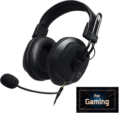 Fostex Wired Over-Ear Semi-Open Gaming Headset with Detachable Microphone, Black