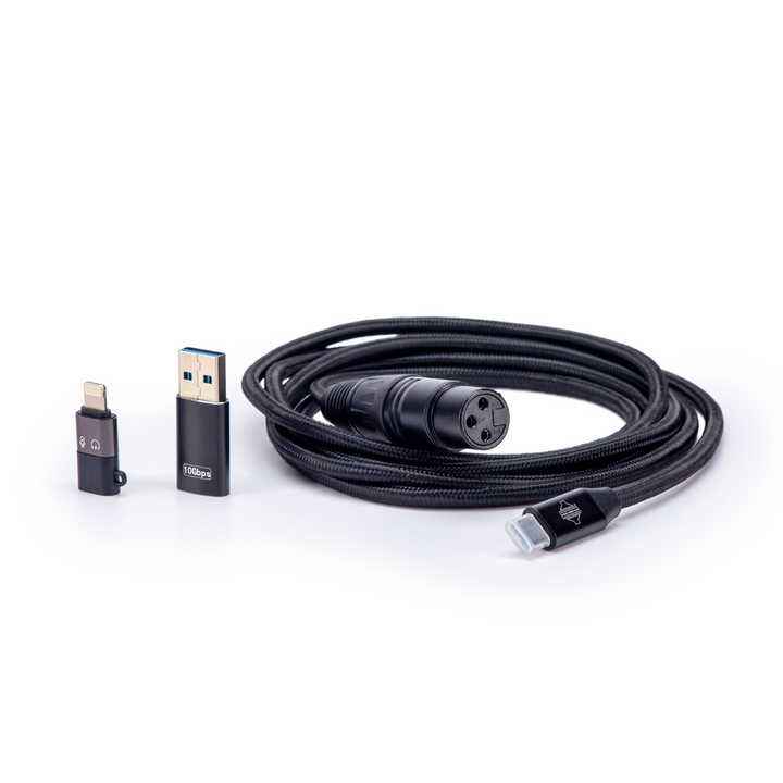 Sontronics XLR to USB-C Type Cable with Smartphone and USB-A Type Connectors - Microphone Cables