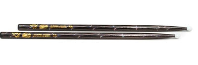 Vater Percussion Color Wrap Los Angeles 5A Drumsticks (Black Optic, Nylon Tip)