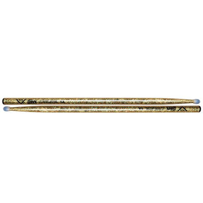 Vater Percussion Color Wrap Los Angeles 5A Drumsticks (Gold Sparkle, Nylon Tip)