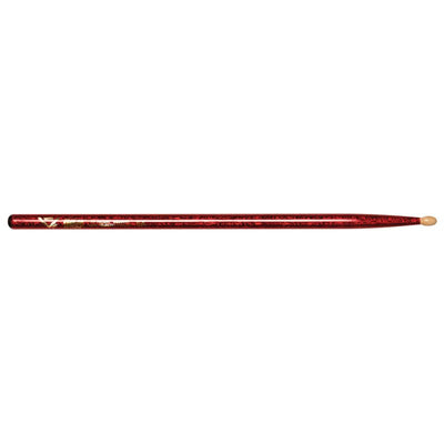 Vater Percussion Color Wrap Los Angeles 5A Drumsticks (Red Sparkle, Wood Tip)