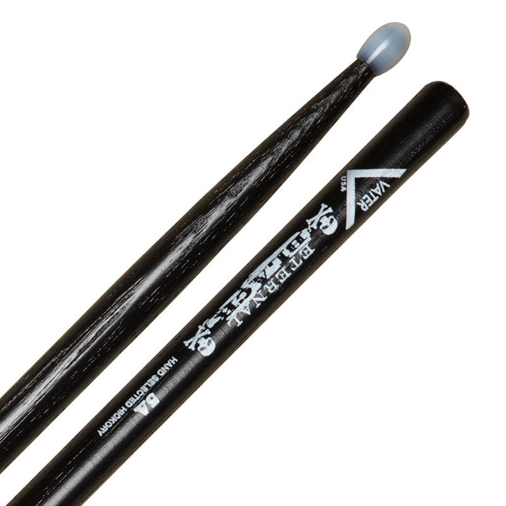 Vater Percussion Eternal Black Los Angeles 5A Hickory Drumsticks (Nylon Tip)