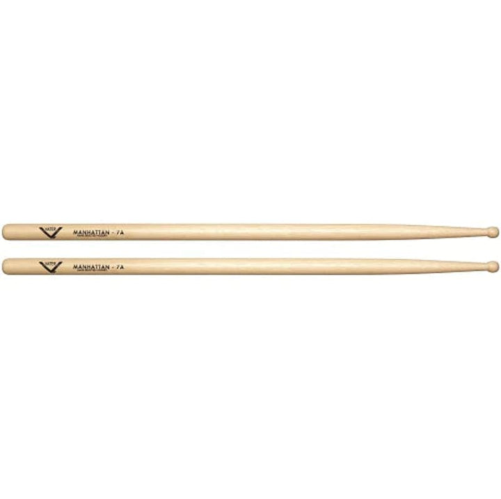 Vater Percussion Nude Manhattan 7A Hickory Drumsticks (Nylon Tip)