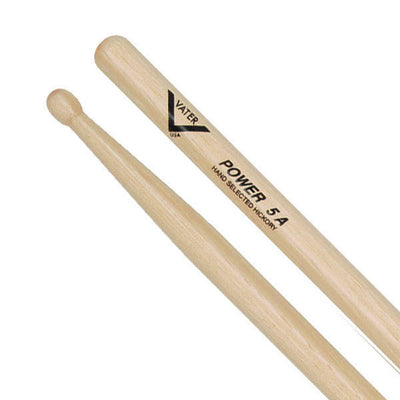 Vater Percussion Power 5A Hickory Drumsticks (Wood Tip)