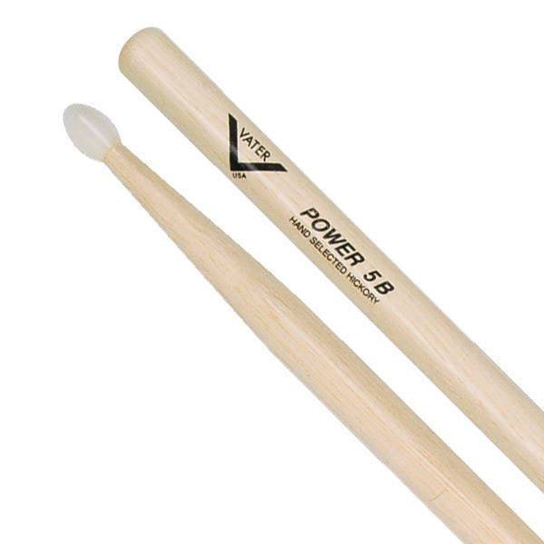 Vater Percussion Power 5B Hickory Drumsticks (Nylon Tip)