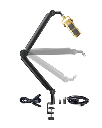Sontronics Sontronics VOICECASTING PACK - Podcast / Streaming / Broadcast Microphone Set (Gold)