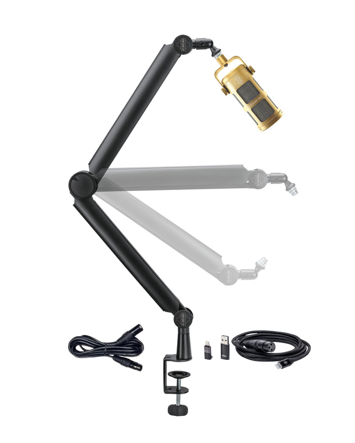 Sontronics VOICECASTING PACK - Podcast / Streaming / Broadcast Microphone Set (Gold) - Microphones