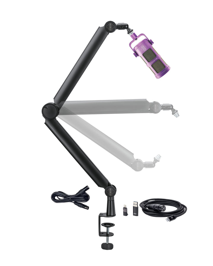 Sontronics VOICECASTING PACK - Podcast / Streaming / Broadcast Microphone Set (Purple) - Microphones