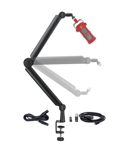 Sontronics Sontronics VOICECASTING PACK - Podcast / Streaming / Broadcast Microphone Set (Red)