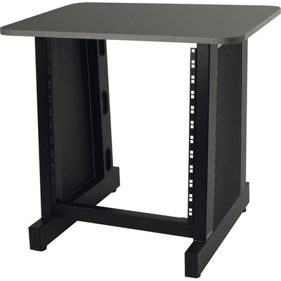 Quik Lok Z612BK 12-U Rack Stand with Wood Top (Black) - Racks