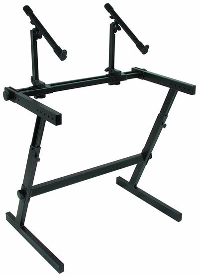 Quik Lok Z726 Double Tier Height Adjustable Keyboard Stand - Keyboard & Synthesizer Stands