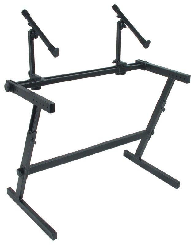 Quik Lok Z726L Double-Tier "Z" Style Height Adjustable Extra-Wide Keyboard Stand - Keyboard & Synthesizer Stands