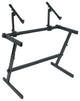Quik Lok Z726L Double-Tier "Z" Style Height Adjustable Extra-Wide Keyboard Stand - Keyboard & Synthesizer Stands