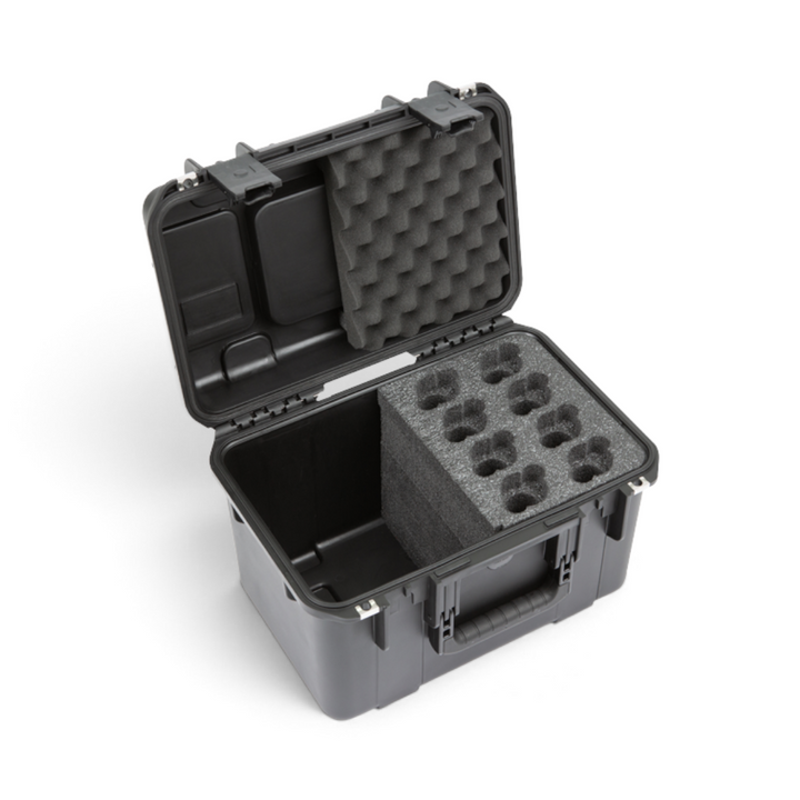 SKB SKB iSeries 1610-8 8-Mic Case (Black, Pre-Cut Foam) - Microphone Cases