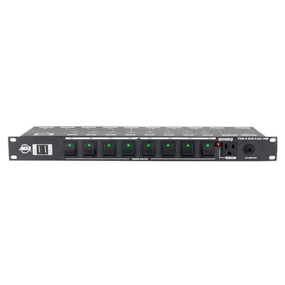 ADJ Power Distribution Box with 10 Outlets/2 USB Ports - 19in