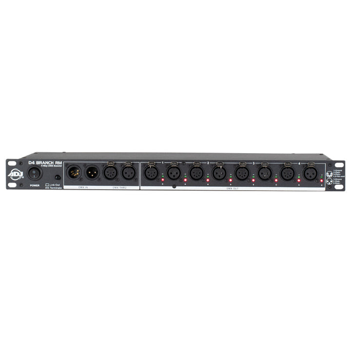ADJ 4-Way 3-/5-Pin XLR DMX Distributor/Booster