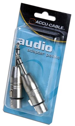 ADJ 2 x 3-Pin Female XLR to 1/4in Adapters