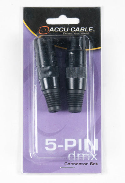ADJ 5-Pin Male XLR to Female XLR Connector (Blister Pack)