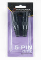 ADJ 5-Pin Male XLR to Female XLR Connector (Blister Pack)