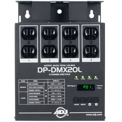 ADJ 4-Channel DMX Dimmer/Switch Pack with 16 Built-In Chases