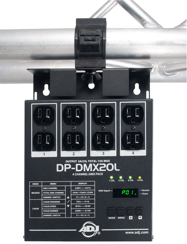 ADJ 4-Channel DMX Dimmer/Switch Pack with 16 Built-In Chases