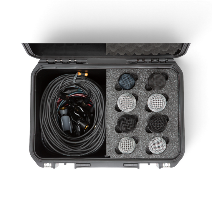 SKB SKB iSeries 1610-8 8-Mic Case (Black, Pre-Cut Foam) - Microphone Cases