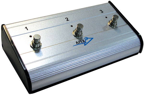 Apex AFS3 Triple On/Off footswitch w/LED’s – metal - Footswitch Processors