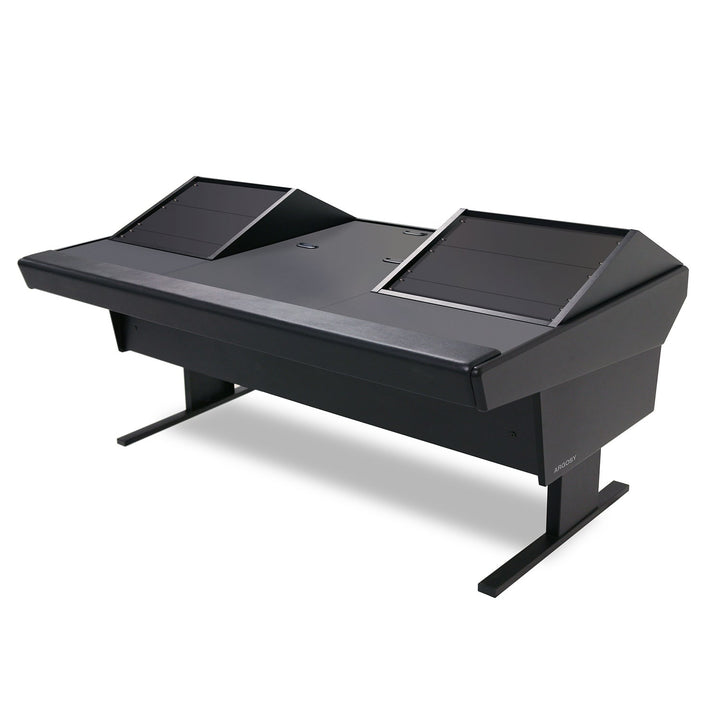 Argosy Universal 70V Series w/25" Flat Desk Insert, 2)VR1000 Rack units & Black End Panels