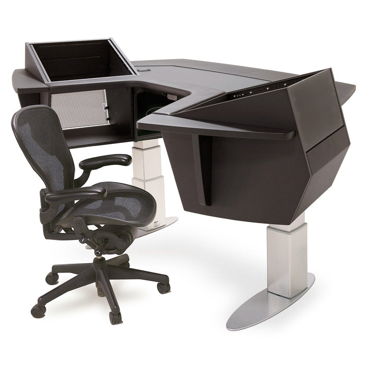 Argosy AURA.260S Sit-Stand Workstation w/Upper Rack on Left & Right