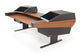 Argosy Dual 15K Keyboard Workstation w/803 Rack Modules, Mahogany End Panels & Mahogany Veneer Desktop