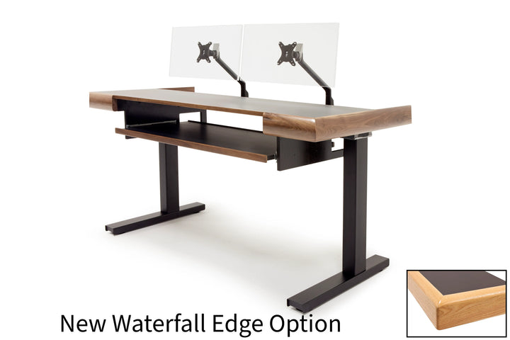 Argosy Radius Composer for 61 Keys, Straight Top, 2) Steel Legs, Waterfall Edge - Standard Trim
