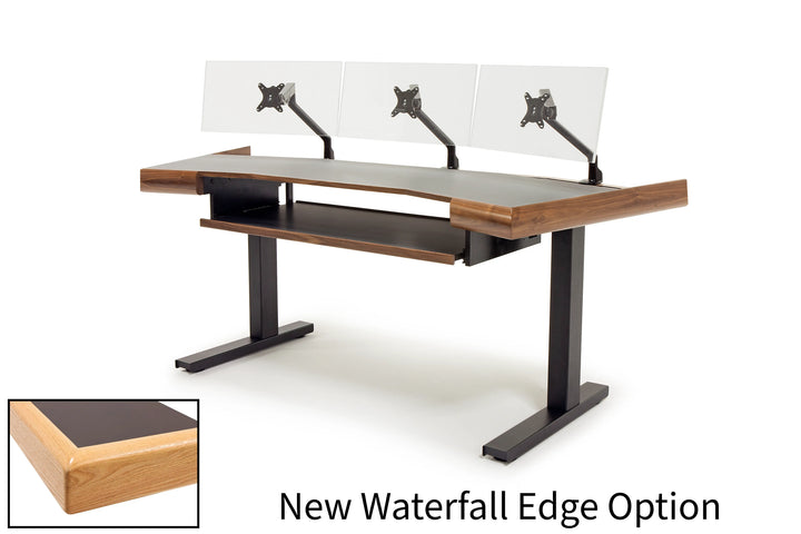 Argosy Radius Composer for 61 Keys, Splayed Top, 2) Steel Legs, Waterfall Edge - Standard Trim