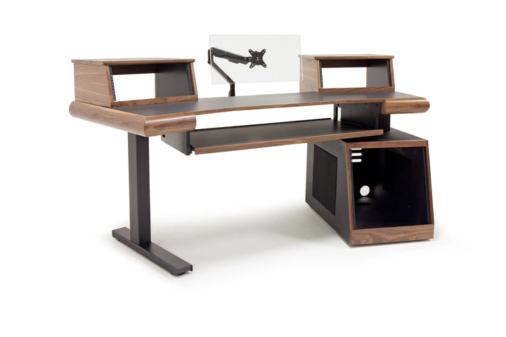 Argosy Radius Composer for 61 Keys, Splayed Top, 1) Slanted 10sp Base Rack, 1) Steel Leg, Bullnose Edge - Standard Trim