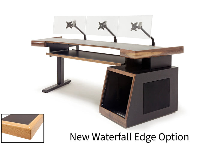 Argosy Radius Composer for 88 Keys, Splayed Top, 1) Slanted 10sp Base Rack, 1) Steel Leg, Waterfall Edge - Standard Trim