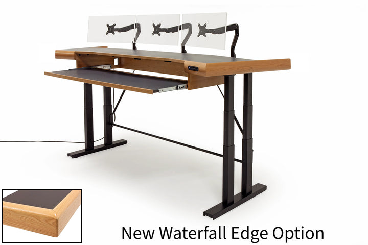 Argosy Radius Composer for 88 Keys, Splayed Top, Height Adjustable Steel Legs, Waterfall Edge - Standard Trim