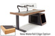 Argosy Radius Signature w/67" Straight Top, 1) Slanted 10sp Base Rack, 1) Steel Leg, Waterfall Edge - Standard Trim