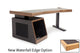 Argosy Radius Signature w/67" Splayed Top, 1) Slanted 10sp Base Rack, 1) Steel Leg, Waterfall Edge - Standard Trim