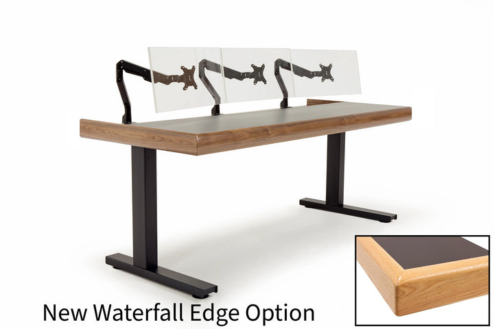 Argosy Radius Signature w/78" Straight Top, 2) Steel Legs, Waterfall Edge - Standard Trim
