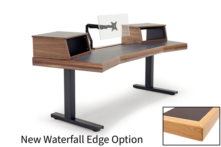 Argosy Radius Signature w/78" Splayed Top, 2) Steel Legs, Waterfall Edge - Standard Trim