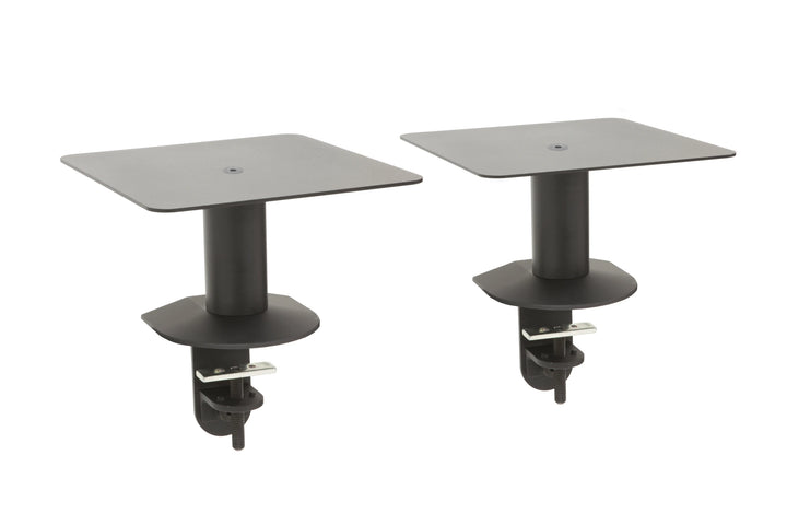 Argosy Pair Black Speaker Mounts w/10" x 10" platform w/Clamp Mount (Height from mounting surface 5.79")