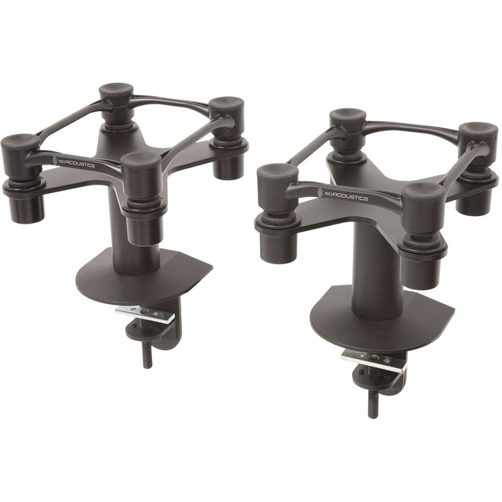Argosy Pair Speaker Mounts w/Aperta 200 Platforms,7.8"w x 10"d, Flex Mount Clamp in Black (7.75")