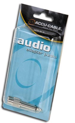 ADJ 2 x Male 1/4in to Female RCA Adapters