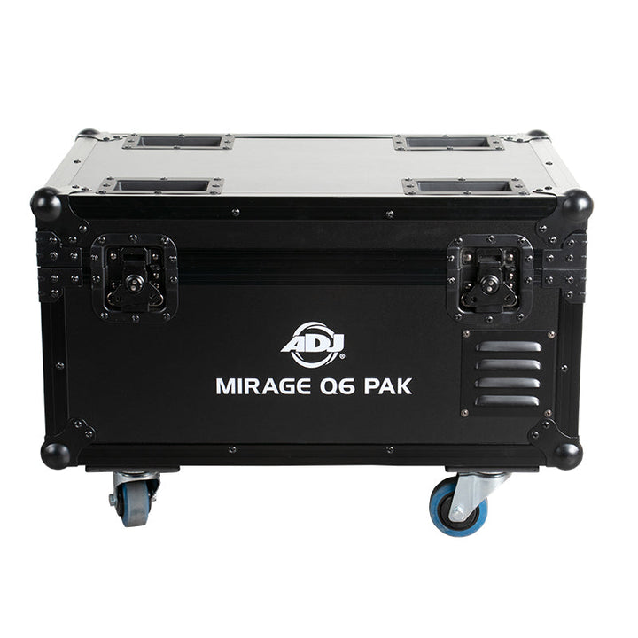 ADJ 6 x MIRAGE-Q6-IP (Battery) Fixtures w/Flight Case - Black