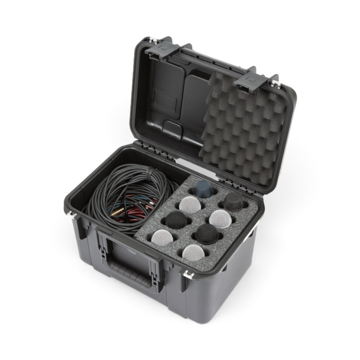SKB SKB iSeries 1610-8 8-Mic Case (Black, Pre-Cut Foam) - Microphone Cases
