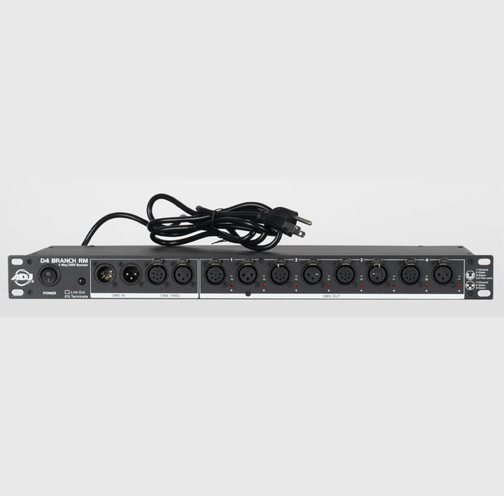 ADJ 4-Way 3-/5-Pin XLR DMX Distributor/Booster