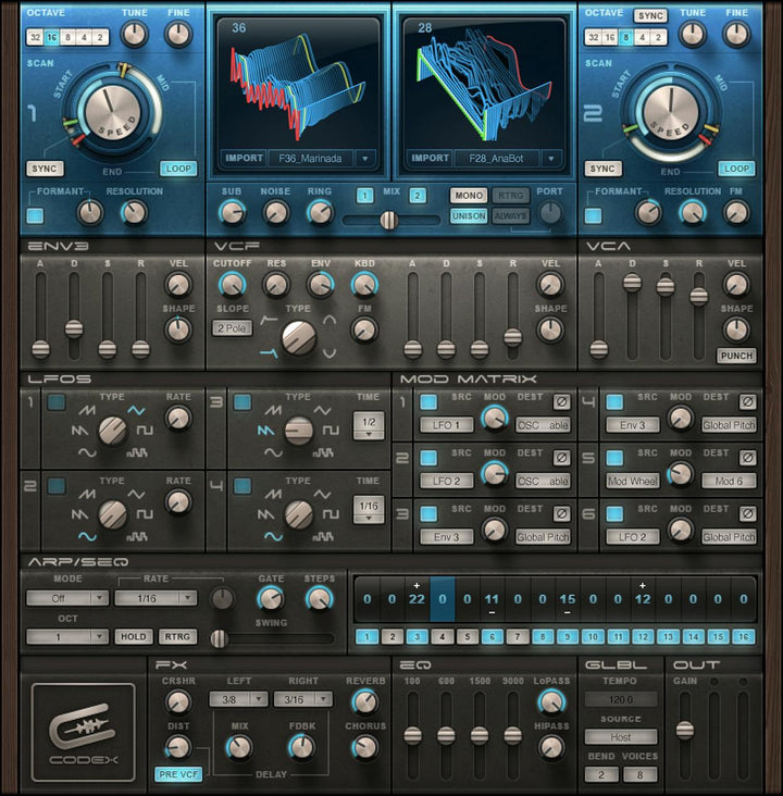 WAVES Waves Codex Wavetable Synth
