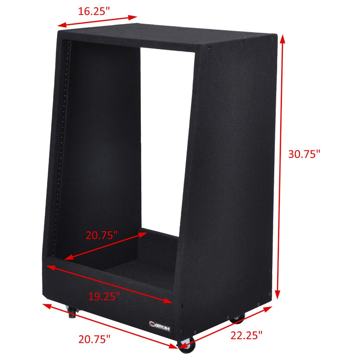 Odyssey CRS14USS162232W 14U Carpeted Studio Rack MKII with Wheels - Assembly Required – view 2